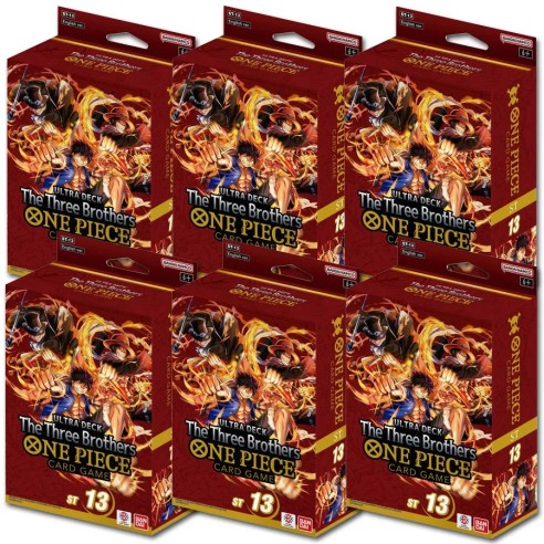 Display 6 x One Piece Card Game - Ultra Deck The Three Brothers - ST-13 - ENG