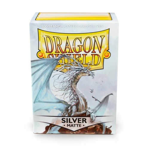 Dragon Shield - 100 Bustine Standard Size - Matte Silver - AT-11008
