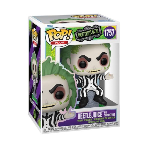 Beetlejuice POP! Plus Movies Vinyl Figure Beetlejuice tombstone 9 cm