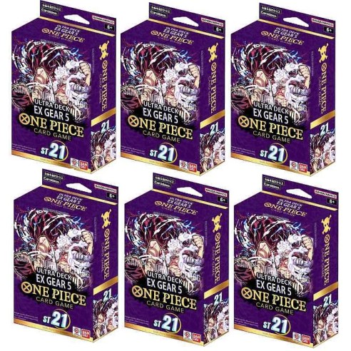 Display 6x One Piece Card Game Starter Deck - EX Gear5 - ST-21 - ENG