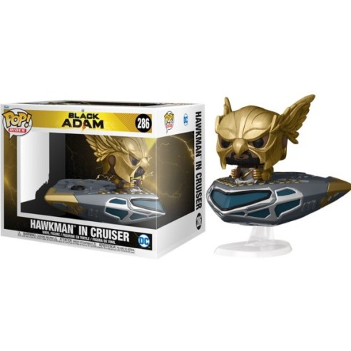 Black Adam POP! Rides Super Deluxe Vinyl Figure Hawkman in Cruiser 15 cm