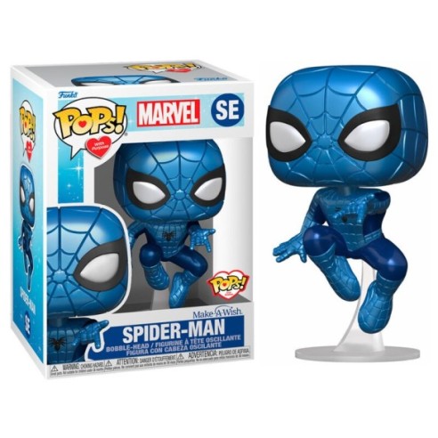 Marvel Make a Wish 2022 POP! Marvel Vinyl Figure Spider-Man (Metallic) 9 cm