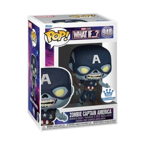 Marvel What If...? POP! Animation Vinyl Figure Zombie Captain America Exclusive 9 cm
