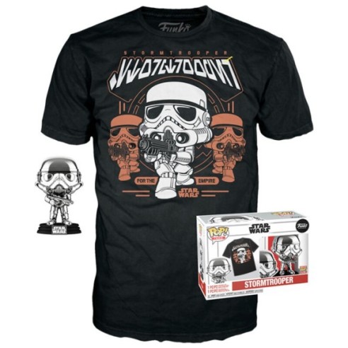 Star Wars - Pop Funko and Tee Box Stormtrooper 9Cm (T-Shirt M)