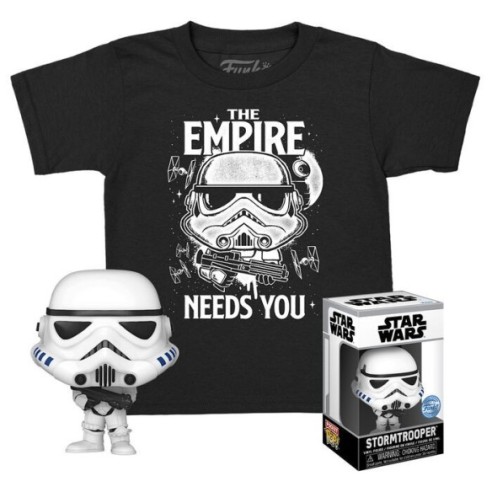 Star Wars - Pocket Pop Funko and Tee Box Stormtrooper 9Cm (T-Shirt 10-11 anni)