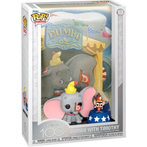 Disney's 100th Anniversary POP! Movie Poster and Figure Dumbo 9 cm