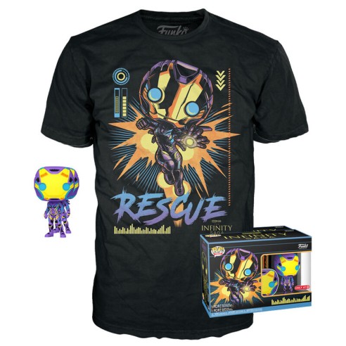 Marvel Avengers - Pop Funko e Tee Box Rescue Exclusive 9 Cm (T-Shirt XL)