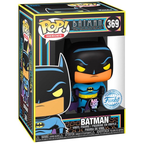 DC Comics POP! Heroes Vinyl Figure Batman 9 cm Black Light Glow - Special Edition